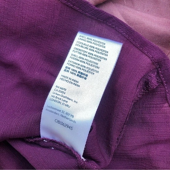 NWT Free People Gum Drop Velvet Dress Mini Smocked Maroon Chocolate Brown M - Picture 6 of 8